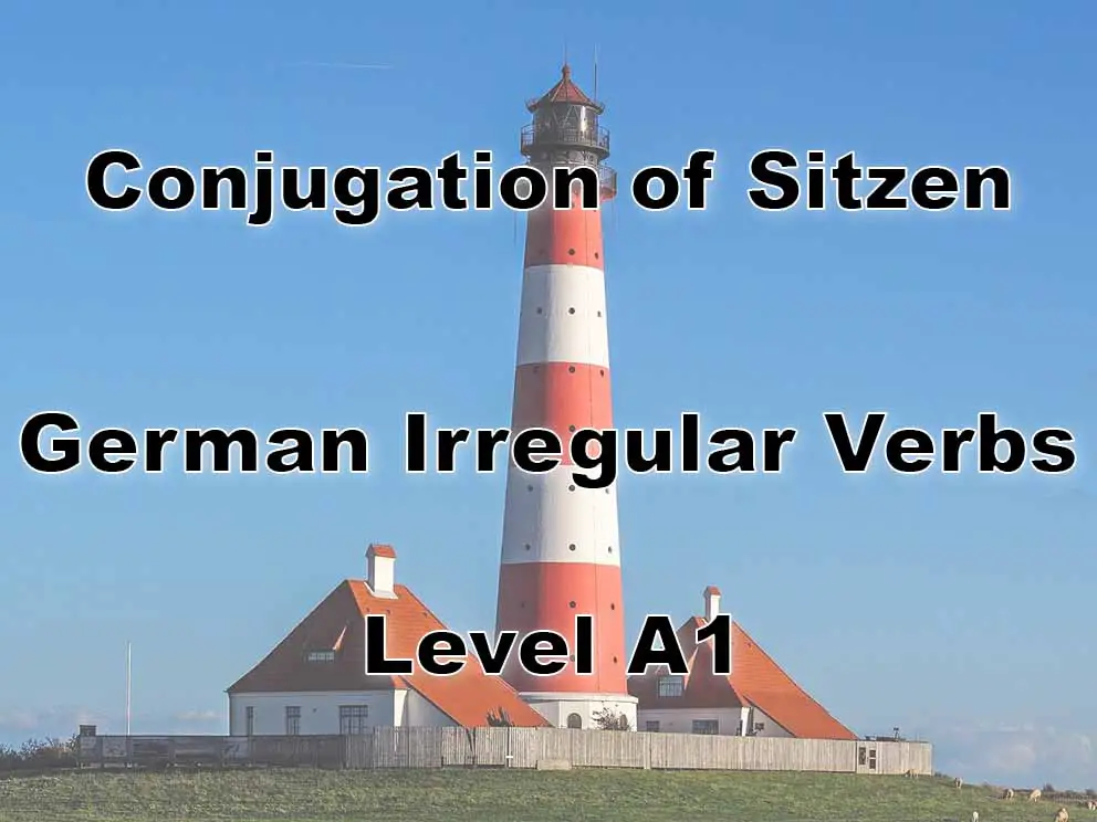 sitzen-conjugation-german-irregular-verbs-a1