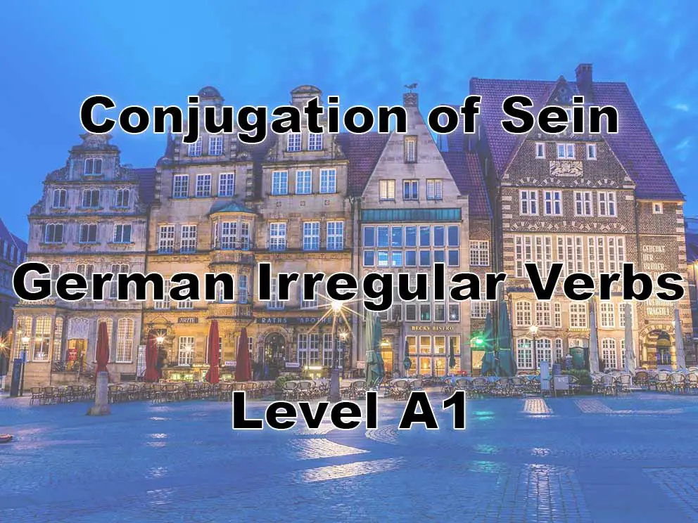 conjugation of sein
